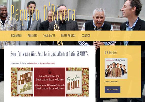 Paquito D'Rivera website